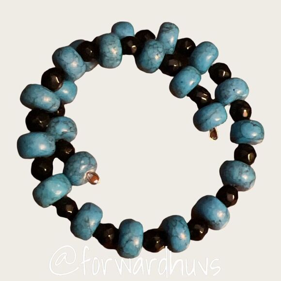 Bundle Sale 3 for $15 | Faux Turquoise Wrap Bracelet - Picture 3 of 7